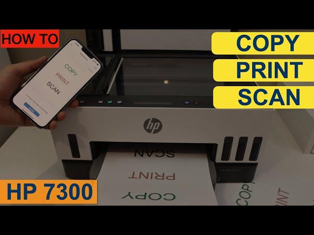 How To Scanning Printing & Copying with HP Smart tank 7300 Series Printer ?