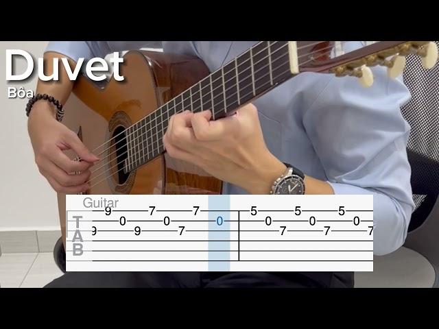 Duvet by Bôa (EASY Guitar Tab)