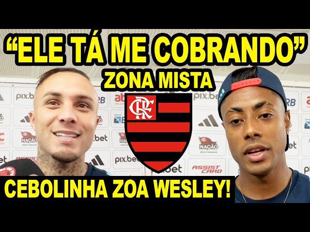 "ELE TÁ ME COBRANDO" BRUNO HENRIQUE FALA DE ULTRAPASSAR GABIGOL! CEBOLINHA ZOA WESLEY! ZONA MISTA E+