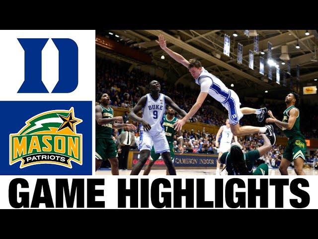 #5 Duke vs George Mason Highlights | NCAA Men's Basketball | 2024 College Basketball