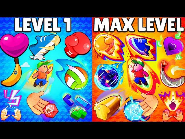 Level 1 vs Max Level in Stumble Guys!