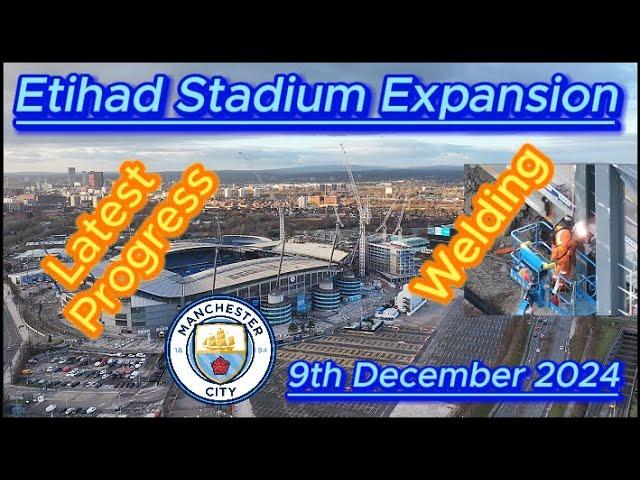 Etihad Stadium Expansion - 9th December - reuploaded in 4k - manchester city latest progress