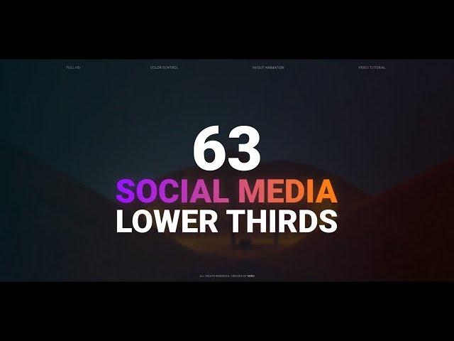 63 Social Media Lower Thirds Premiere Pro Templates