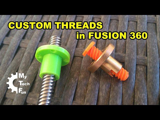 Custom threads in Fusion360 (multi start thread, custom profile)