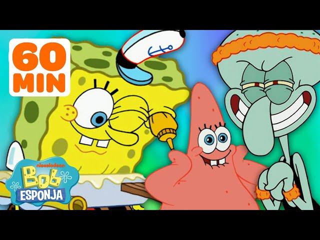 Bob Esponja | O Melhor da Temporada 7 de Bob Esponja por 1 Hora! | Bob Esponja em Português