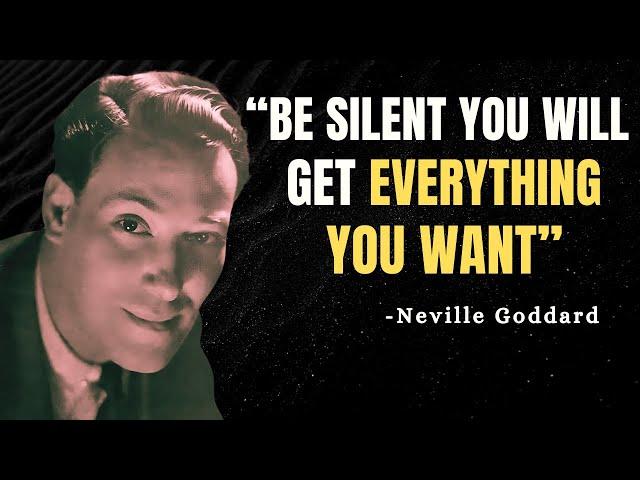 BE SILENT AND ACT AS IF YOU HAVE NOTHING TO LOSE - Neville Goddard Motivation