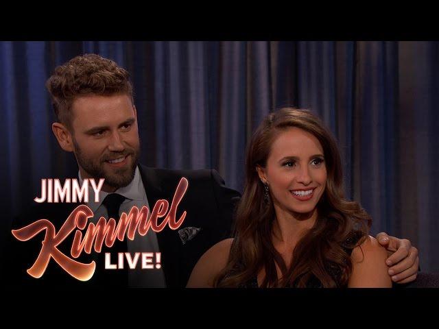 Jimmy Kimmel Talks to Bachelor Nick Viall & Fiancée Vanessa Grimaldi