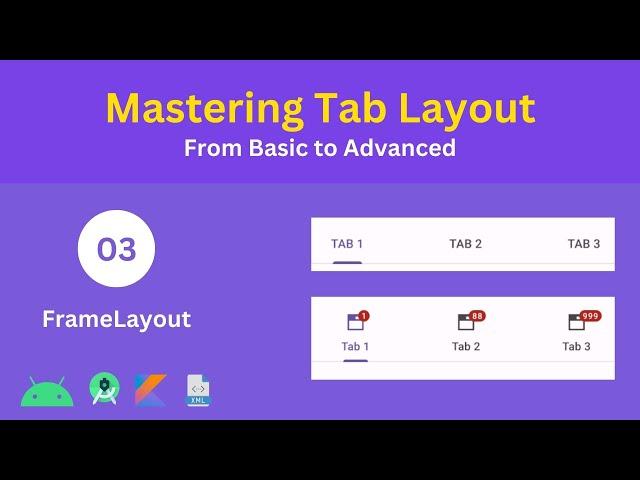 TabLayout with FrameLayout and Fragment Transaction | Mastering Tab Layout | Tranquilly Coding