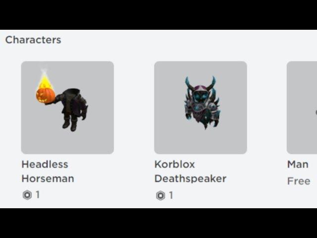 HEADLESS HORSEMAN & KORBLOX DEATHSPEAKER 1 ROBUX ONLY! GET FREE HEADLESS & KORBLOX NOW!