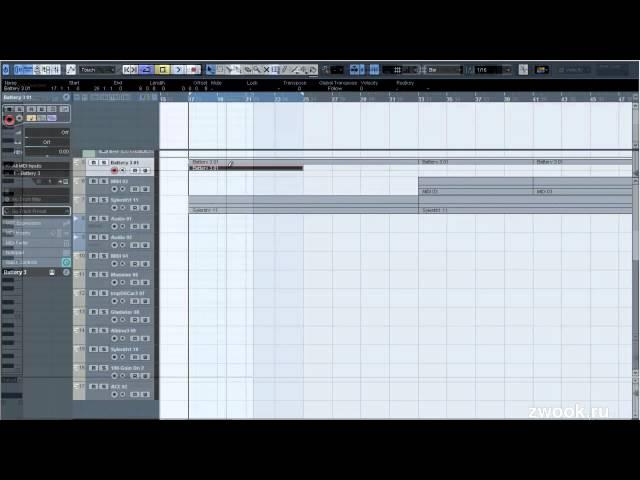 Построение ударных партий в Cubase