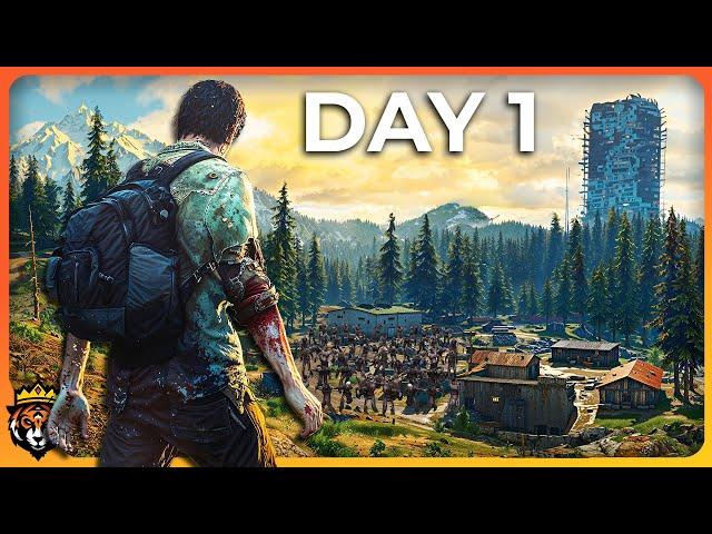 DAY 1 First Look at this NEW Amazing Zombie Survival Game...