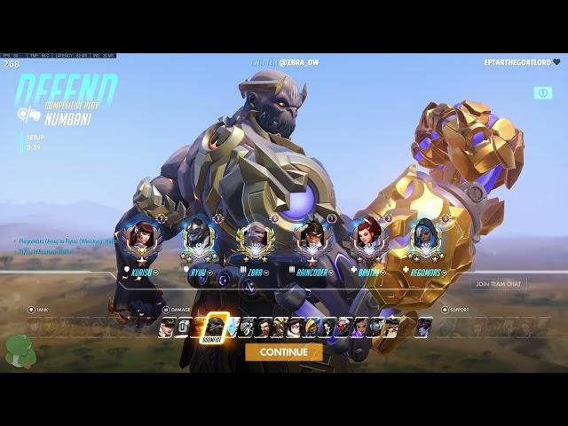 Overwatch The Last Top 500 Doomfist Player ZBRA Showing His Gameplay Skills