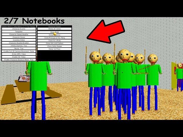 CHEAT MENU MOD - Baldis Basics in Education and Learning (HACK GAMEPLAY)