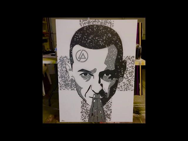 Chester Bennington - Spray Paint 36"x48" - Apo Avedissian