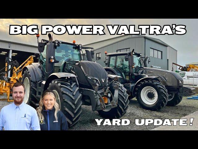 A yard update as silage season ends , Valtra T202 & T174 just arrived & more new arrivals!