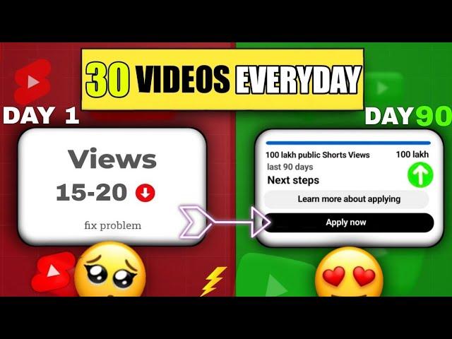 10 Million Views in 90 days  | I Tried YouTube Shorts For 90 Days ( Shocking Result  )