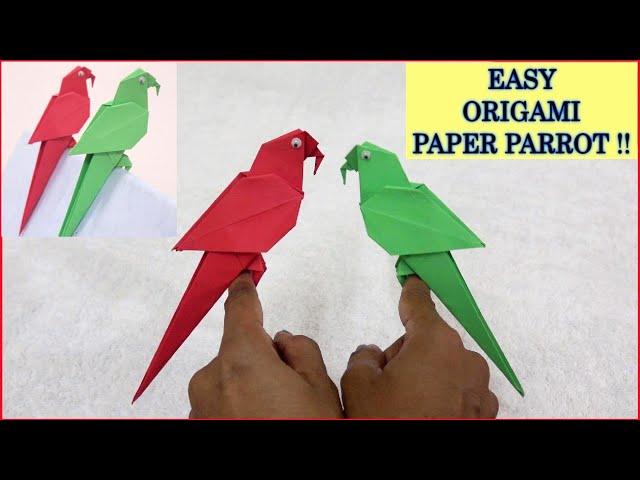 Origami Paper Parrot !! Easy Tutorial For Beginners ~ Step By Step