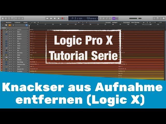 Knackser aus Aufnahmen entfernen ( im Audiodateieditor) || Logic X Tutorial deutsch