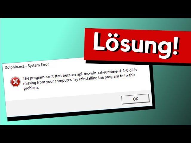 api-ms-win-crt-runtime-l1-1-0.dll Instalieren/lösen!