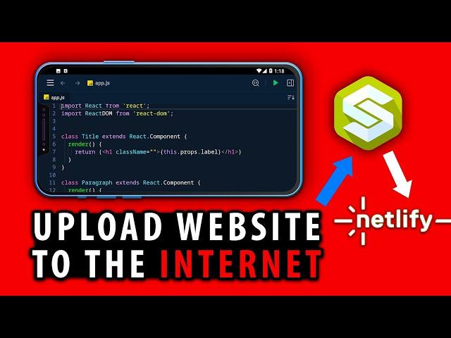 Upload Websites Online On Android  | SPCK Code Editor + GitHub + Netlify Tutorial  [2024]