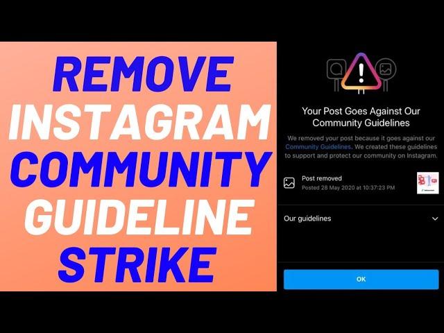 How to remove community guideline strike on instagram in less than 2 minutes 2023?