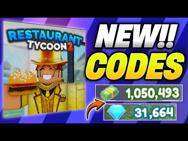 ️New Codes️ RESTAURANT TYCOON 2 CODES - ROBLOX RESTAURANT TYCOON 2 - RESTAURANT TYCOON 2 CODE