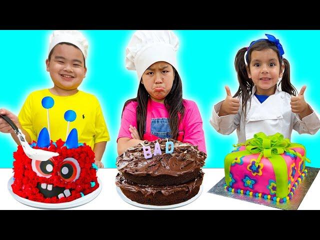 Bake A Birthday Cake Pretend Play with Jannie & Baby Rainbow!