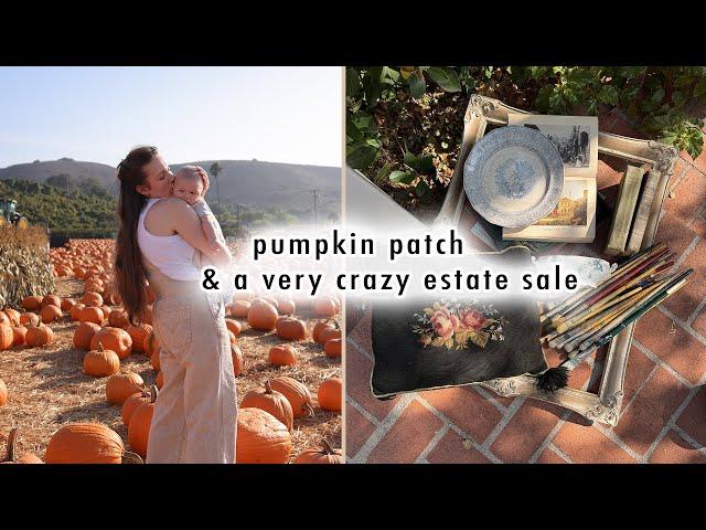 fall pumpkin patch & a very CRAZY estate sale