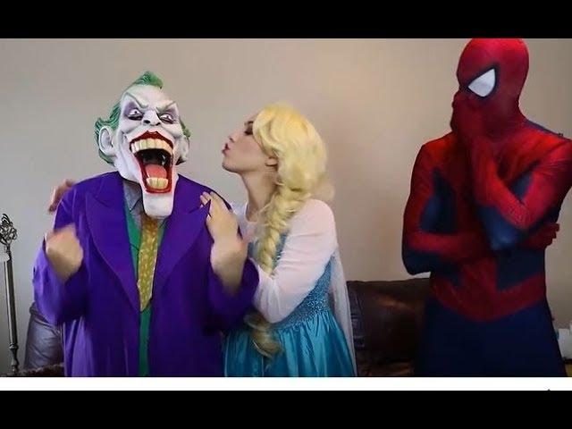 Spiderman & Frozen Elsa, Joker, scam love between