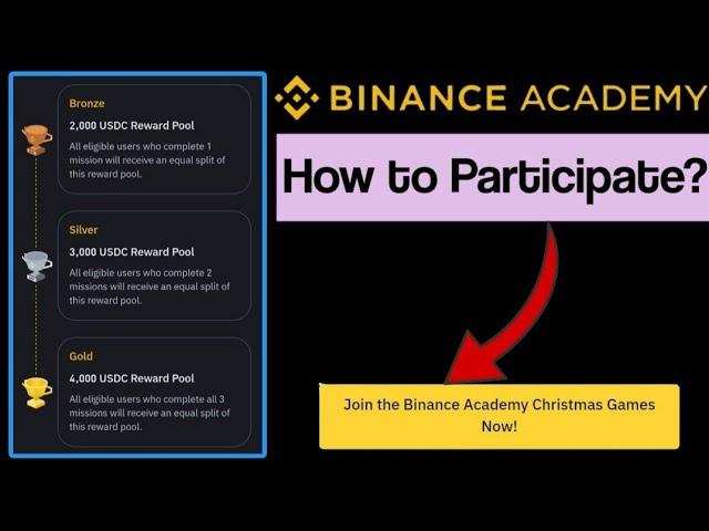 Binance Academy Games Course 9000 USDC in Rewards || How to Participate?