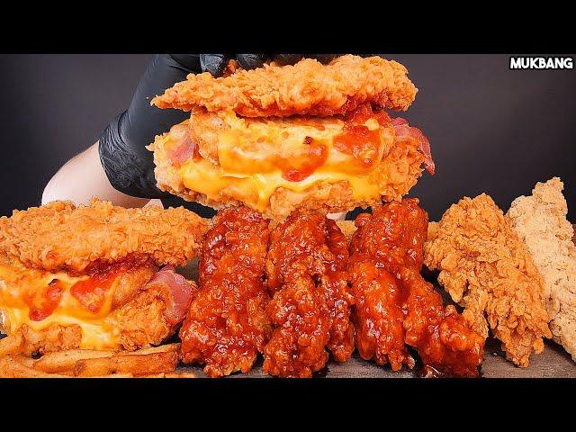 ASMR MUKBANG | KFC Burgers  Fried Chicken  Cheese Stick French Fries  EATING 먹방