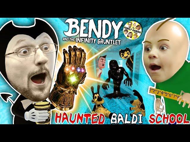 BALDI'S SCHOOL of BENDY & the INK MACHINELINGS! BACON Soup vs Infinity Gauntlet? (Insane FGTEEV Vid)