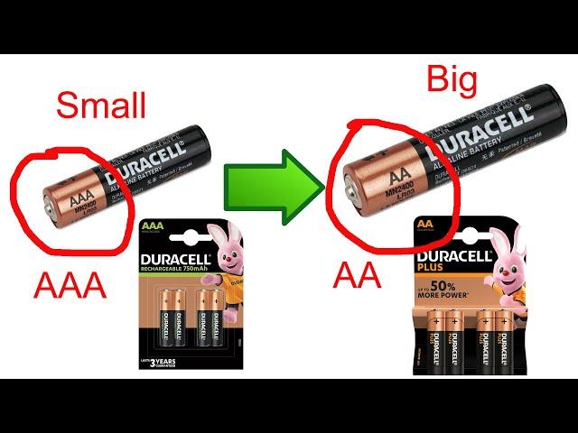 How to use AAA Batteries Instead of AA | Battery Life Hacks