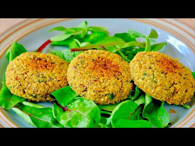 100g chickpeas! These chickpea patties are better than meat! Protein rich, easy patties recipe!