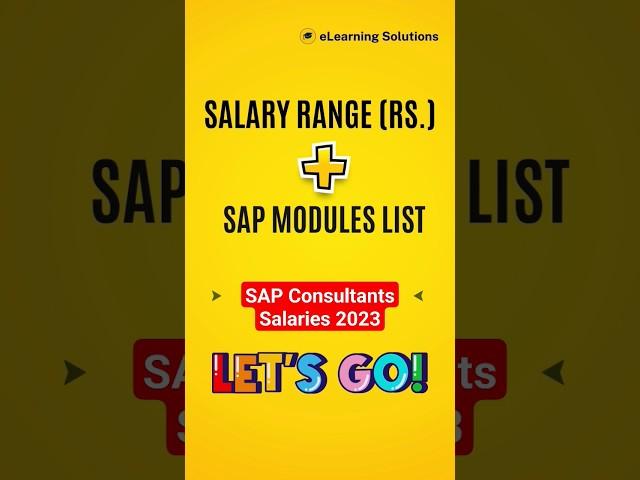 SAP professionals salary and Module List | SAP modules list | SAP consultants Salary 