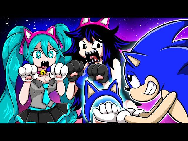 SAD CAT DANCE MEME SONIC GIRLS | The Sonic Tapes Animation | Miku Sonic,Miss Circle Sonic