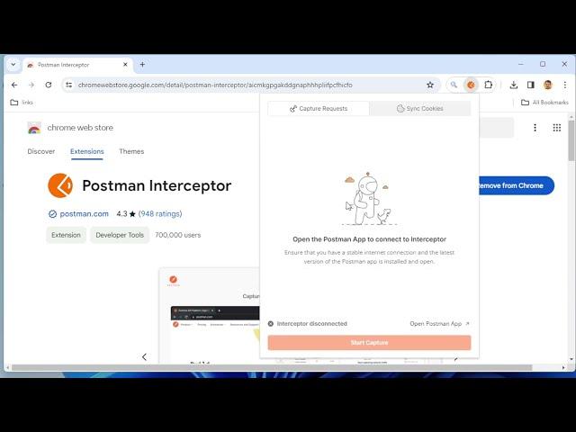 How to download Postman Interceptor as Chrome extension? #postman #backend #api