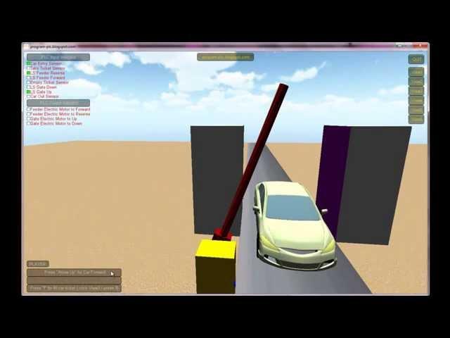 Car Ticketing Machine using Game Animation for PLC Application