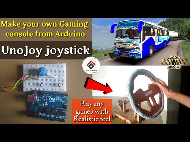 Arduino UnoJoy Steering Wheel | Gaming steering wheel with Arduino Uno[Steering+Pedals]-ETS2Gameplay