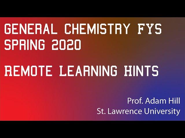 Remote Learning Hints