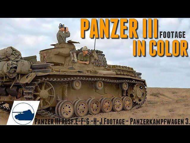 WW2 color footage  Panzer III -  Panzerkampfwagen 3.