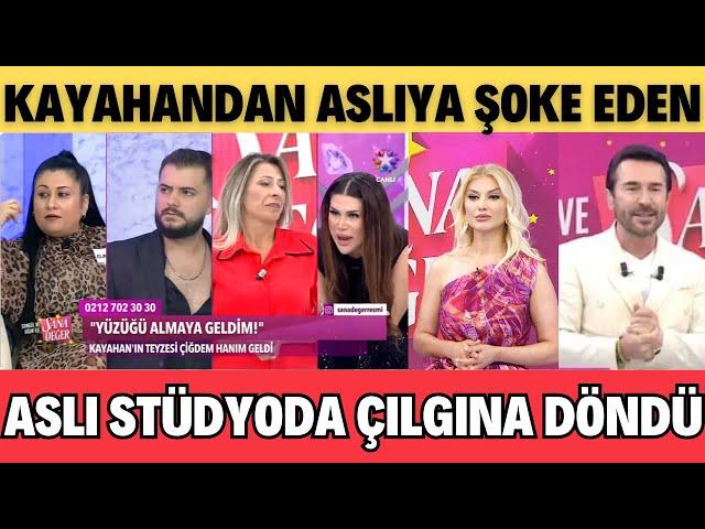 SONGÜL KARLI VE UĞUR ARSLAN SANA DEĞER KAYAHAN ASLIYA HAYATININ ŞOKU STÜDYO KARIŞTI