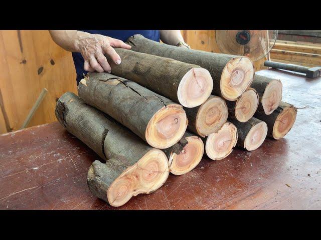 Extreme Impressive Idea With Table Design From Round Tree Trunk / Turn Discarded Wooden Slats Useful