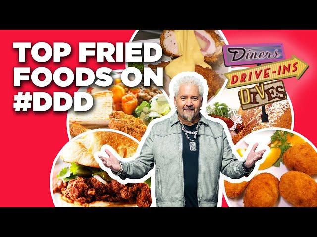 Top #DDD Fried Food Videos with Guy Fieri (Part 2) | Diners, Drive-Ins and Dives | Food Network