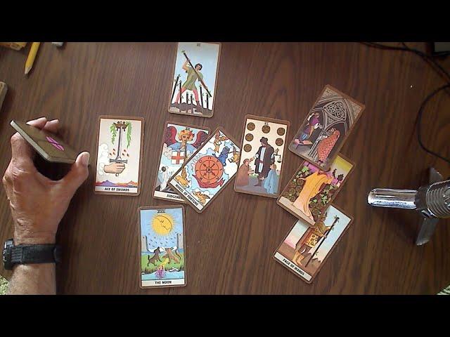 Sample Celtic Cross Tarot reading using the Golden Rider deck