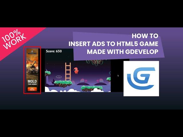 How to insert ads to HTML5 Game made with Gdevelop