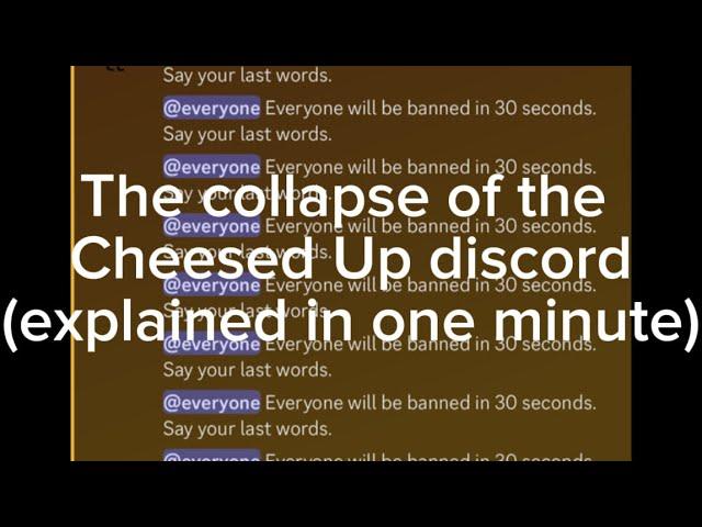 The collapse of the Pizza Tower: Cheesed Up! Discord server (in one minute)