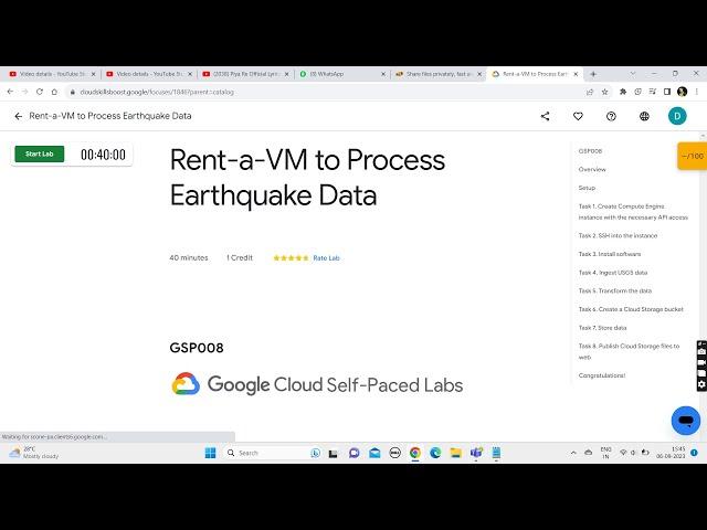 Rent-a-VM to Process Earthquake Data || Lab Solution || Qwiklabs Arcade 2023
