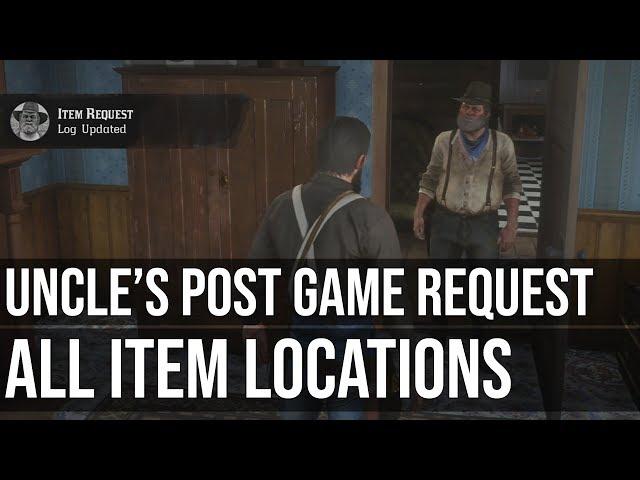 Uncle's Camp Item Request Locations (Post Game) - Red Dead Redemption 2