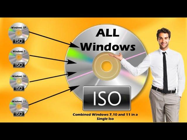 How to Combined Multiple Windows in a Single ISO file | Windows 7, 10 and 11